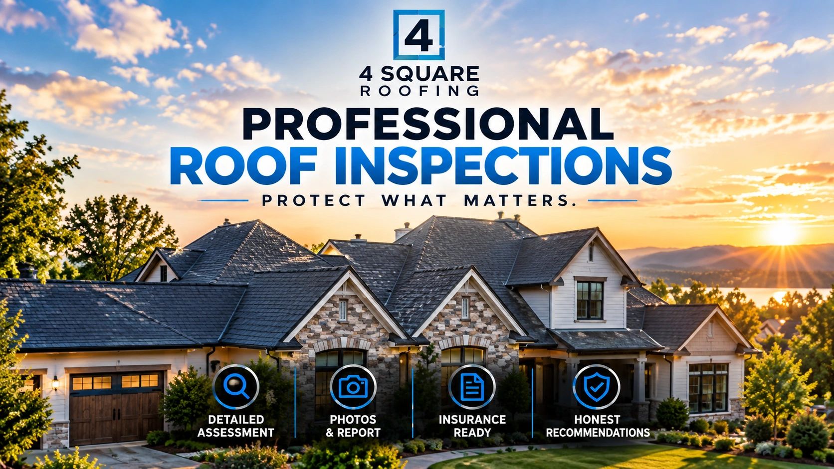 4 Square Roofing professional roof inspections